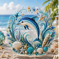 thumbnail image 1 of Ocean Pearl Art DIY Hanging Ornament Kit, Coastal Suncatcher Diamond Craft Kit for Adults, Easy Matching Symbol Design Relaxing Leisure Handicraft, 1 of 7