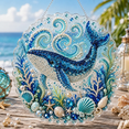 thumbnail image 1 of Ocean Pearl Art DIY Hanging Ornament Kit, Coastal Suncatcher Diamond Craft Kit for Adults, Easy Matching Symbol Design Relaxing Leisure Handicraft, 1 of 7