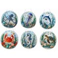 thumbnail image 1 of Ocean Pearl Art DIY Hanging Ornament Kit, DIY Diamond Pearl Painting Hanging Ornament, Marine Life Suncatcher Window Wall Decor, 1 of 5