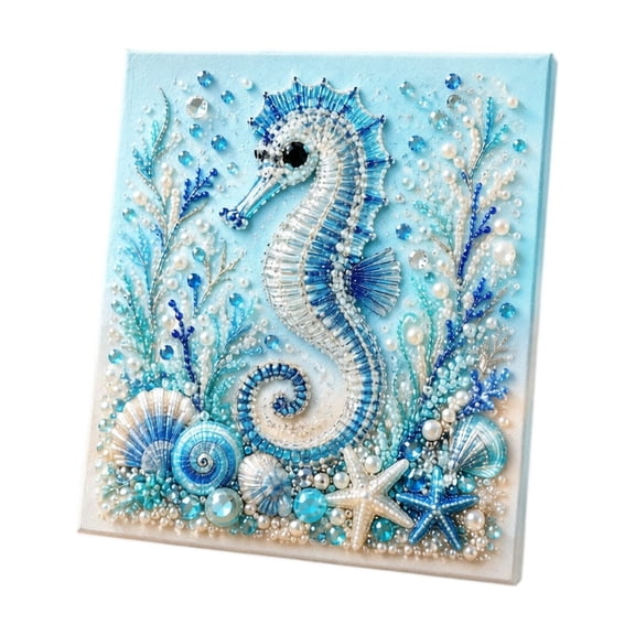 Ocean Pearl Art DIY Kit, Beach Theme Pearl Painting Set, DIY Craft Kit for Home Wall Decor, Creative Handmade Art Project for Adults and Beginners