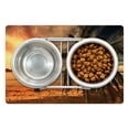 thumbnail image 1 of Ocean Pet Mat for Food and Water, Havana Beach Sunny Tropics Mountains Rocks and Coconut Palm Trees, Non-Slip Rubber Mat for Dogs and Cats, 18" X 12", by Ambesonne, 1 of 2