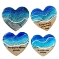 thumbnail image 1 of Ocean Pocket Heart Keepsake - Mini Seashell Filled Glass Ornament for Friendship,Love,Sentimental Gift Decor, 1 of 3