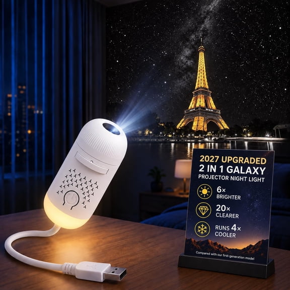 Ocean Projector Galaxy Projector Night Light Starry Sky Mood Lamp with HD Wall Ceiling Projection Voice Control USB Plug In for Bedroom Home Decor