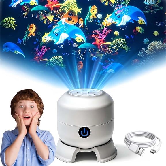 Ocean Projector Night Light, Plug and Play HD Star Projector Ceiling Ocean Wave Lamp