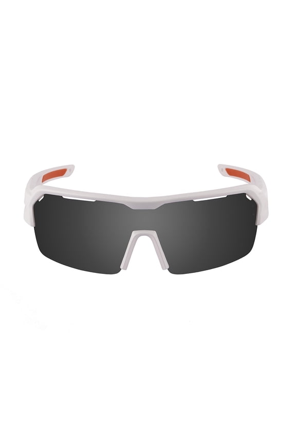 Race Polarized Sunglasses Cycling & Running Water Sports (frame Matte White, Lens Smoke)