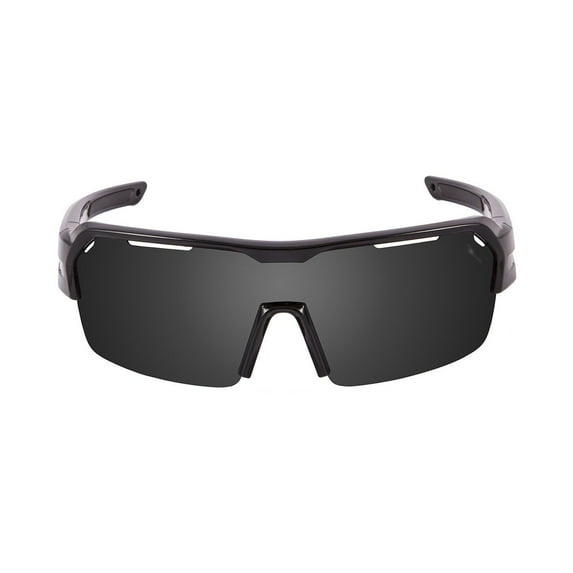Ocean Race Polarized Sunglasses Cycling & Running Water Sports (frame Shiny Black, Lens Smoke)