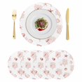 thumbnail image 1 of Ocean Red Coral Round 15 Inch Placemats Set of 4, Summer Coastal Starfish Conch Nautical HeatResistant Non Slip Place Mats for Dining Table, Wipeable Braided Kitchen Table Mats for Housewarming, 1 of 9