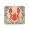 Ocean Red Lobster Seaweed Dish Drying Mats for Kitchen Counter ...