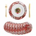 thumbnail image 1 of Ocean Red Octopus Round 13 Inch Placemats Set of 8, Nautical Castle Coastal Lighthouse HeatResistant Non Slip Place Mats for Dining Table, Wipeable Braided Kitchen Table Mats for Housewarming, 1 of 9