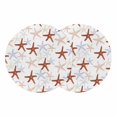 thumbnail image 1 of Ocean Red Starfish Round 13 Inch Placemats Set of 2, Summer Coastal Beach HeatResistant Non Slip Place Mats for Dining Table, Wipeable Braided Kitchen Table Mats for Housewarming, 1 of 9