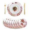 thumbnail image 1 of Ocean Red Turtles Round 13 Inch Placemats Set of 8, Coastal Coral Nautical Seagrass Flowers HeatResistant Non Slip Place Mats for Dining Table, Wipeable Braided Kitchen Table Mats for Housewarming, 1 of 9