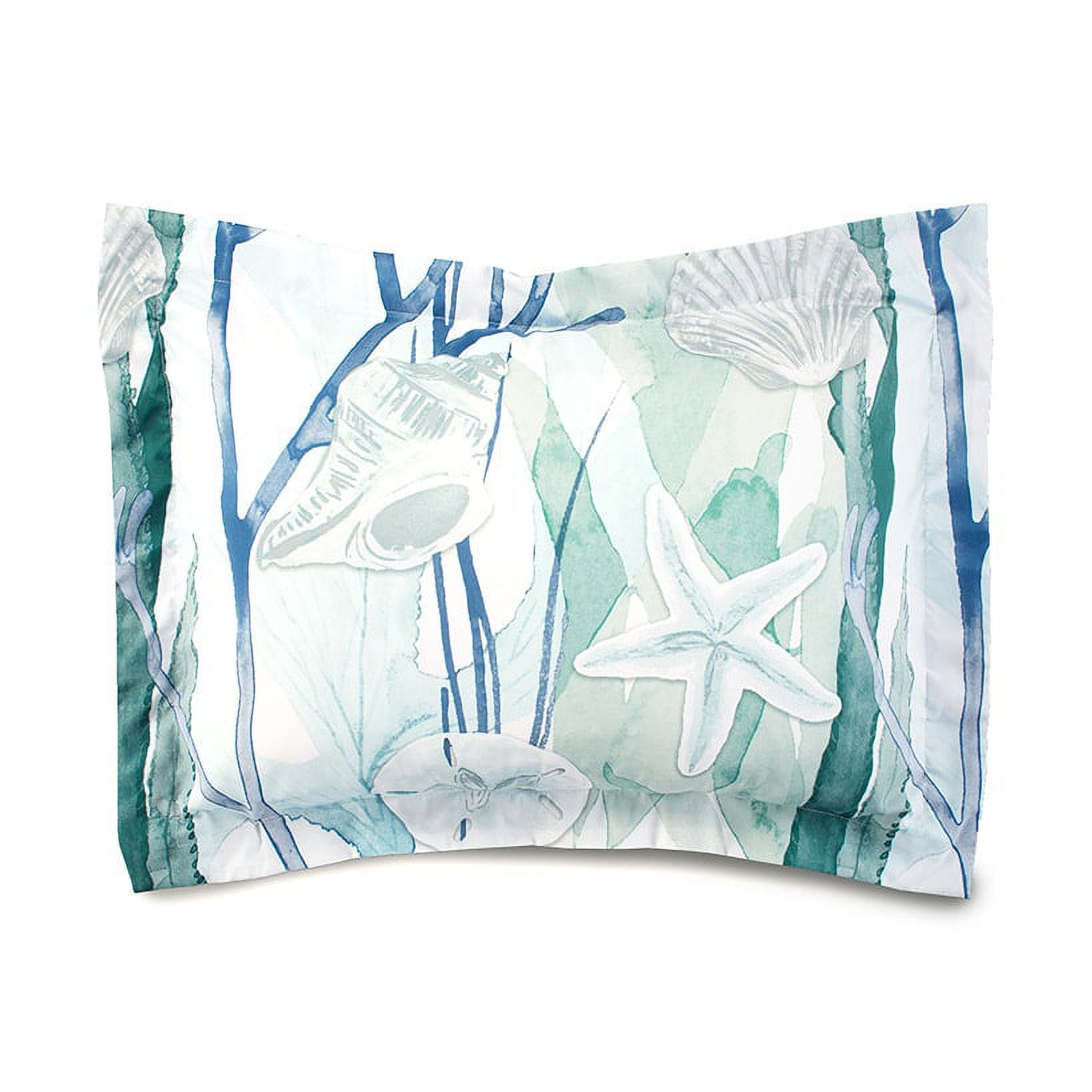 Ocean Reef Nature Print Polyester Standard Sham