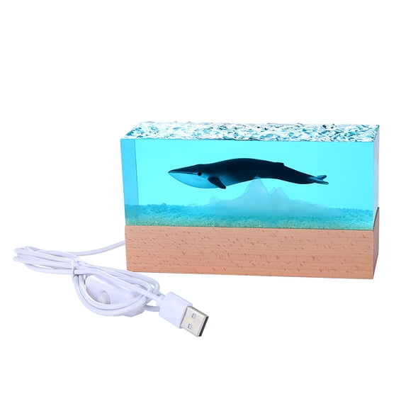 Ocean Resin Night Light with Artistic Home Decoration, Holiday Gift, Birthday Gift Handmade