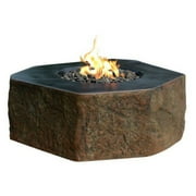 Ocean Rock USA INC. Elementi Columbia Contemporary Concrete Fire Table, Propane