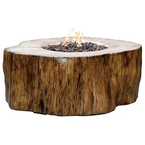 Ocean Rock USA INC. Elementi Manchester Redwood Liquid Propane Concrete Fire Table