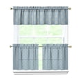 thumbnail image 1 of Ocean Sailing Kitchen Curtains Set Nautical Anchor Ship Compass Lighthouse Tide Coastal Marine Theme Tier and Valance Set for Kitchen or Bathroom, 1 of 3