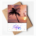 thumbnail image 1 of Ocean Sand Beach Boat Tree Picture Welcome Back Greeting Cards Envelopes Blank, 1 of 4