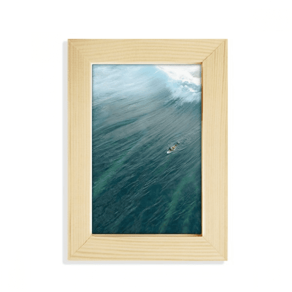 Ocean Sand Beach Sea Surfing Wave Picture Desktop Display Photo Frame Picture Art Painting 5x7 inch