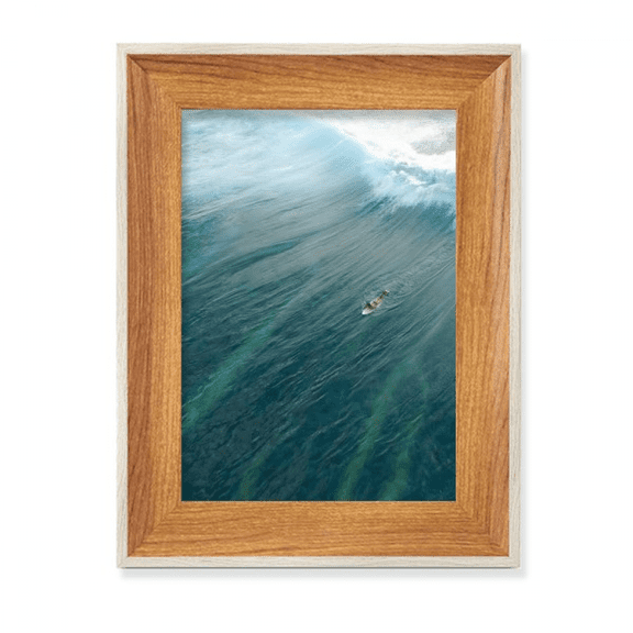 Ocean Sand Beach Sea Surfing Wave Picture Desktop Wooden Photo Frame Display Picture Art Painting Multiple Sets