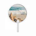 thumbnail image 1 of Ocean Sand Beach Starfish Sea Picture Plastic Round Handheld Fan Decorations Craft, 1 of 2