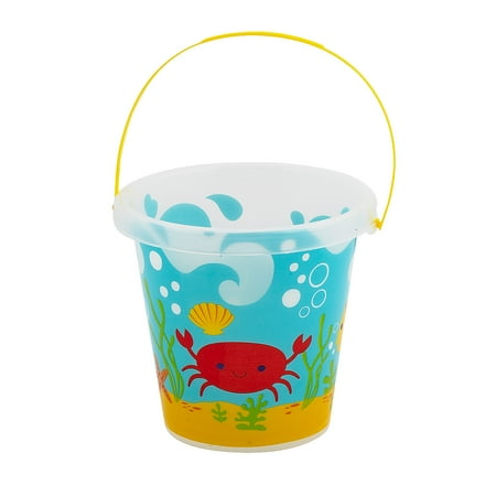 Ocean Scene Sand Buckets – 12 Pieces