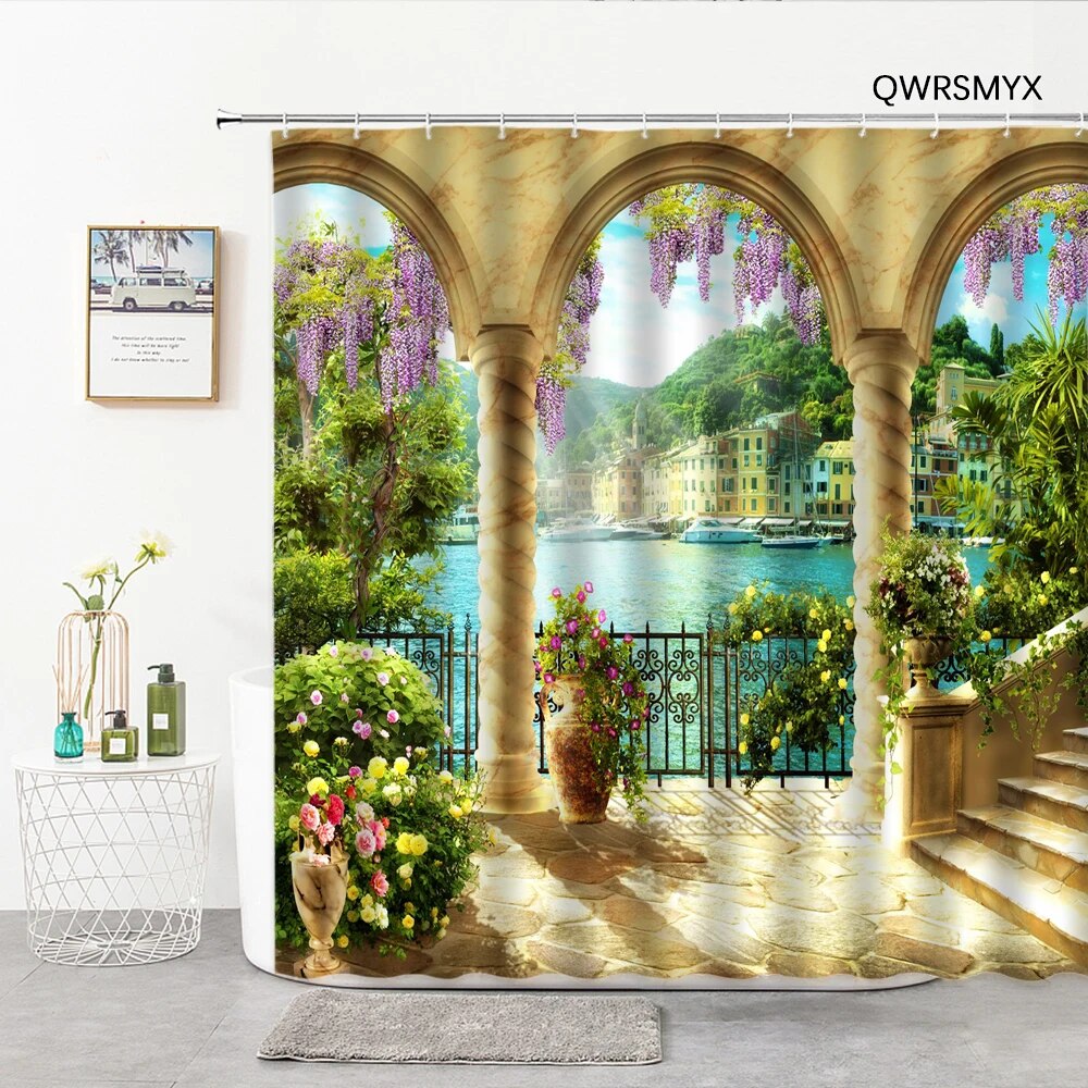 Aoihrraan 2.2x1.5m Fairy Tale Castle Arch Background Retro Stone