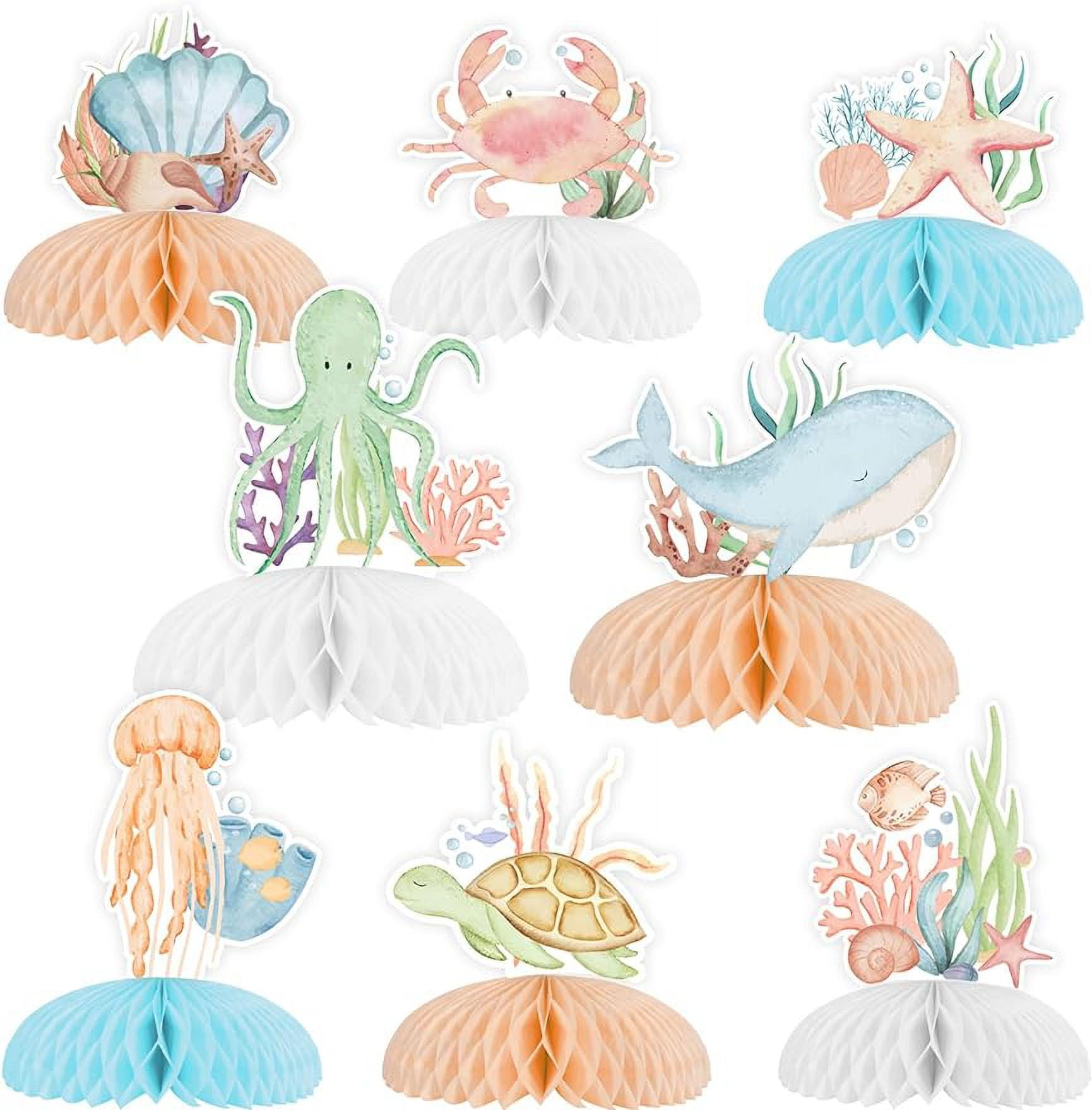 Ocean Sea Animals Honeycomb Centerpiece, Under The Sea Honeycomb ...