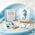 thumbnail image 1 of Ocean Sea Glass Art Kit Collection DIY, Seahorse Sea Glass Mosaic Kit, Complete DIY Art Craft Project for Adults Teens, Ocean Theme Tabletop Decoration Gift, 1 of 7