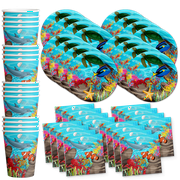 Ocean Sea Life Birthday Party Supplies Set Plates Napkins Cups Tableware Kit for 16