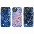 thumbnail image 1 of Ocean Sea Life Phone Case for iPhone 16 15 14 13 12 Pro Max Plus, Pink Cover with White Seahorse Shell Starfish Design, 1 of 6