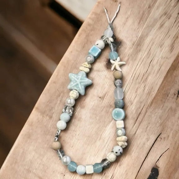 Ocean Sea Shells And Memories Ceramic Phone Strap