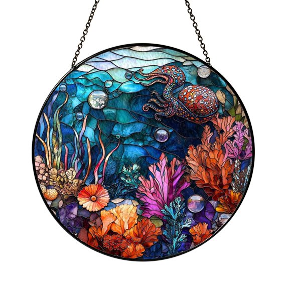 Ocean Sea Slug Ocean Suncatcher Panel Window Present Item Round Sun