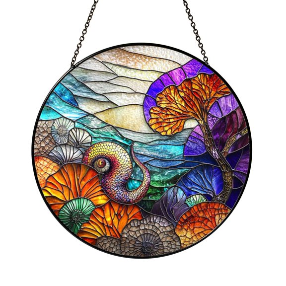Ocean Sea Slug Suncatcher Plaque Hanging Marine Gift Ornament Glass