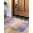 thumbnail image 1 of Ocean Seagull Door Mat&nbsp;Indoor Outdoor Entrance,Non Slip Small Rug for Kitchen Bathroom Entryway Rug,Pink Blue Sunset Clouds Gradient Landscape Washable Doormat Floor Mat 16x24 Inch, 1 of 8