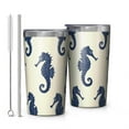 thumbnail image 1 of Ocean Seahorse 10oz Tumblers Stainless Steel Tumbler with Lid and Straw,Vacuum Insulated Double Wall Travel Tumbler Cups with Cleaning Brush for Coffee, Tea, 1 of 4