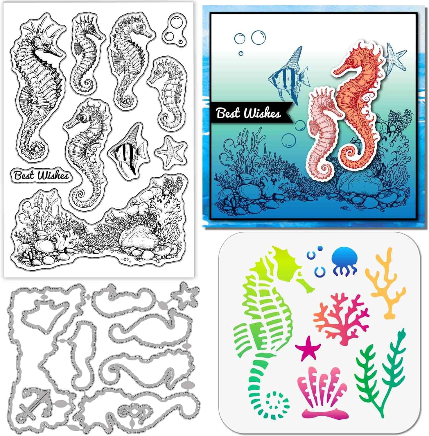 Seahorse Border Edging Metal Cutting Die – Perfect For Card Making & Scrapbooking, E7