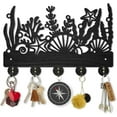 thumbnail image 1 of Ocean Seaweed Shell Coat Rack Wall Mount Sea Coral Starfish Wood Key Holder for Wall 11.8×7.9inch Decorative Key Hooks with 5 Alloy Hooks for Gift Entryway Front Door Hallway Kitchen, 1 of 9