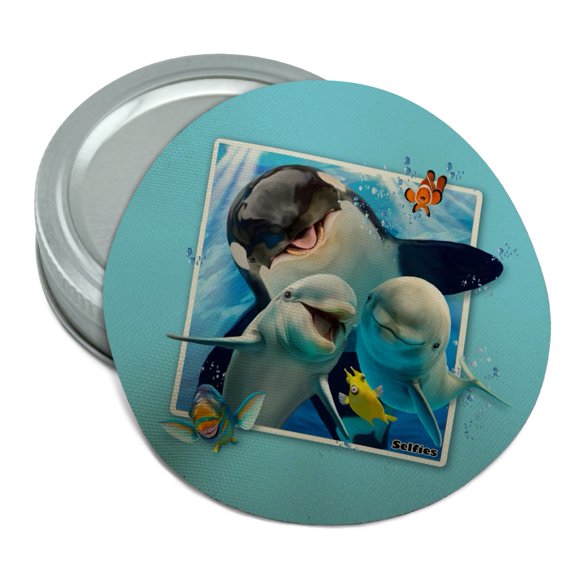 Ocean Selfie Picture Orca Killer Whale Dolphins Round Rubber Non-Slip Jar Gripper Lid Opener