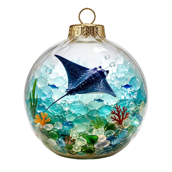 Ocean Series Illuminated 3D Model Decoration Collection, Realistic 3D Printed Sea Animal Scene inside Glowing Globe, Sentimental Gift for Marine Biology Enthusiasts