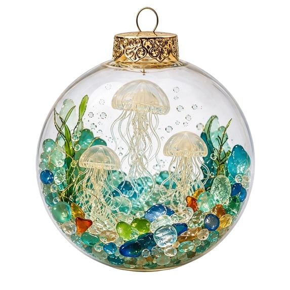 Ocean Series Illuminated 3D Model Decoration Collection, Realistic 3D Printed Sea Animal Scene inside Glowing Globe, Sentimental Gift for Marine Biology Enthusiasts