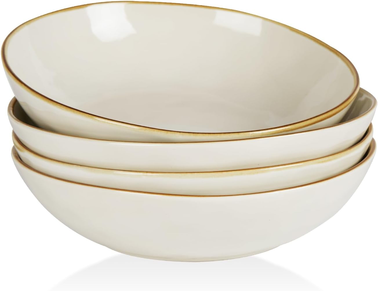 Ocean Series Large Pasta Bowls Set Set of 4 8.5 Inch Round Dinner