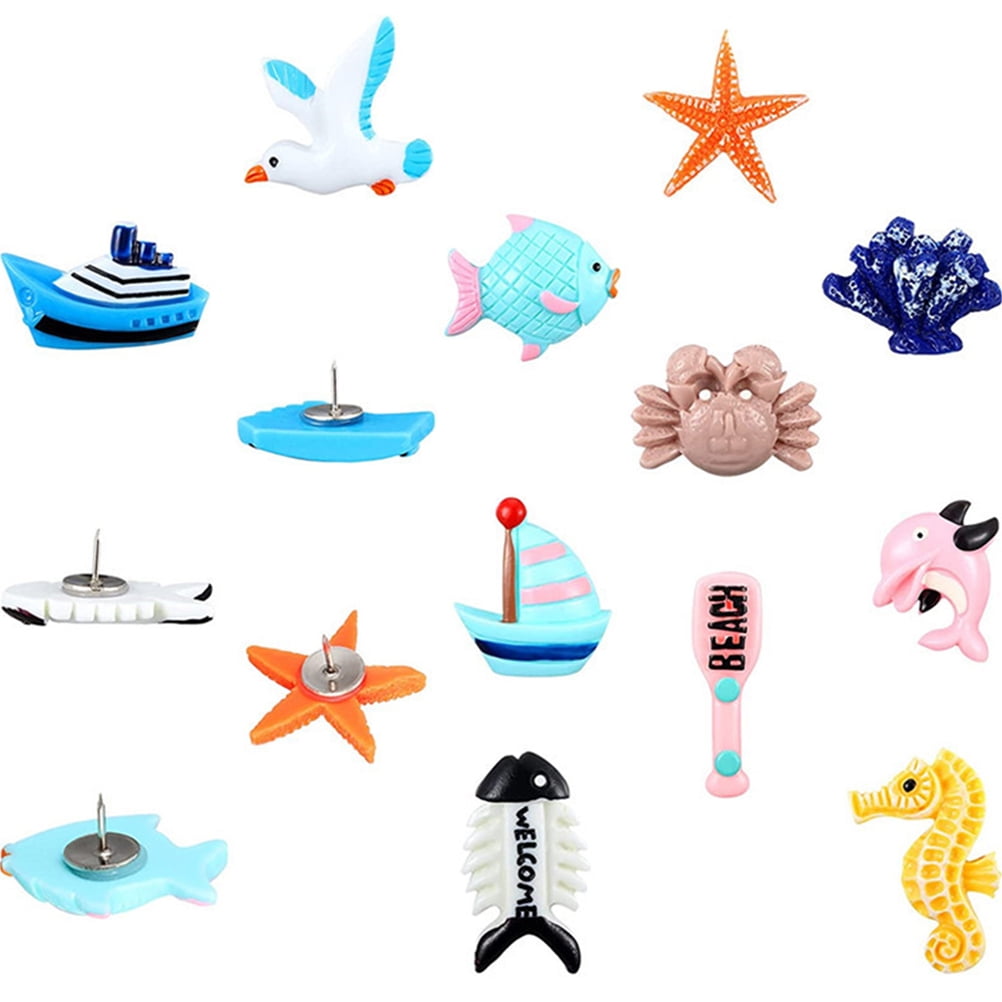 Ocean Series Pushpin for Cord Board Office Desk Decor 36 Pcs Decorate
