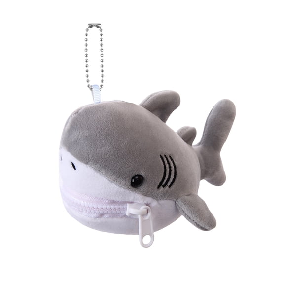Ocean Series Shark Plush Toy Keychain - Unmarked, Elastic, Pp Cotton, Quirky Cute Design, Pocket-Friendly - Game Fans, Young & Old, Gift Option