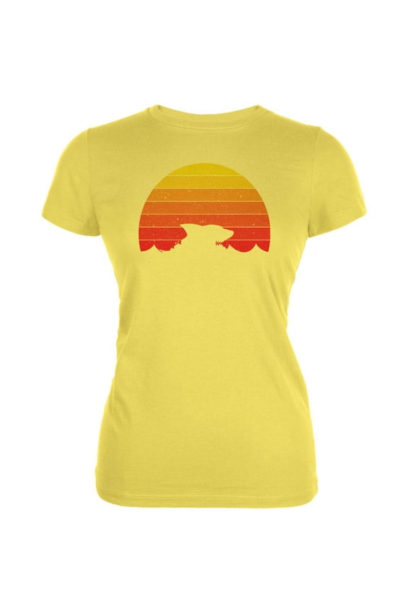 Ocean Shark Retro Sunset Juniors Soft T Shirt