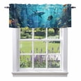 thumbnail image 1 of Ocean Shark Valance Curtain Underwater World Coral Fish Window Valances Rod Pocket Short Curtains Window Treatments for Kitchen Bedroom Bathroom Laundry 60" x 14", 1 of 9