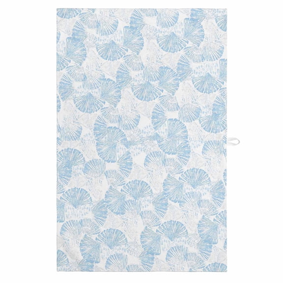 Ocean Shell 1 Pack Kitchen Towel, Water Absorbent Dish Towel, Summer Coastal Seashells Texture Light Blue Decorative Hand Towels - Quick Drying Cloth for Cooking Baking, 18x28 Inch