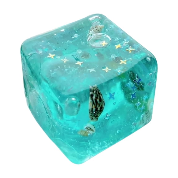 Ocean Shell Block Stress Reliever Fidget, Square Sensory Pinching Fidget, Sea-Themed Venting Anxiety Relief Pinch Novelty