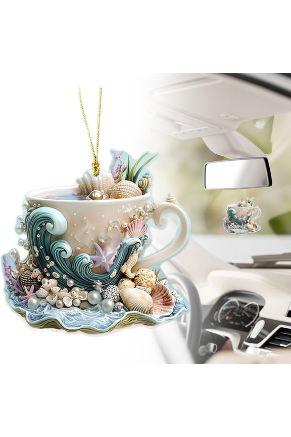 Ocean Shell Dream 2D Flat Acrylic Keychain Pendant 2D Acrylic Decorations 2D Pendants Decorate The House With Fun Spring Landscaping Acrylic Decorations For Family Gatherings