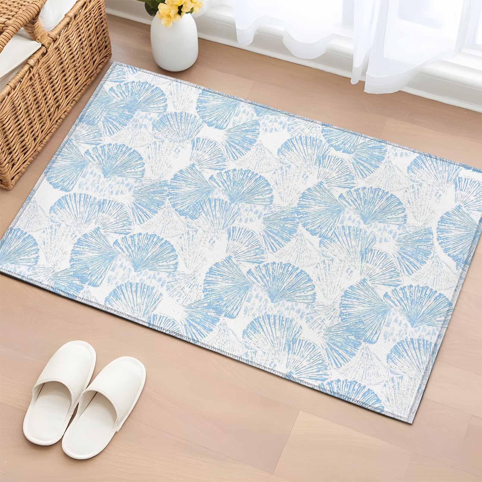 Ocean Shell Entryway Rug 2'x3' Non Slip Front Door Mats, Summer Coastal ...
