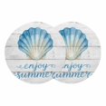 thumbnail image 1 of Ocean Shell Round 13 Inch Placemats Set of 2, Summer Coastal Marine Seashell Wooden Gray HeatResistant Non Slip Place Mats for Dining Table, Wipeable Braided Kitchen Table Mats for Housewarming, 1 of 9